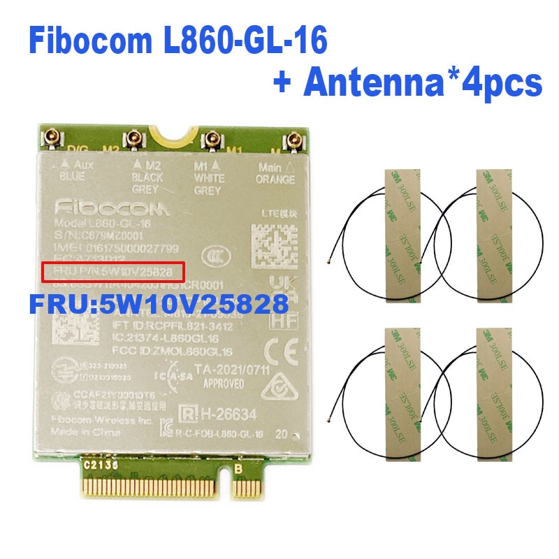 WDXUN Fibocom L860-GL-16 5W10V25828, T14 T14s L14 L1..